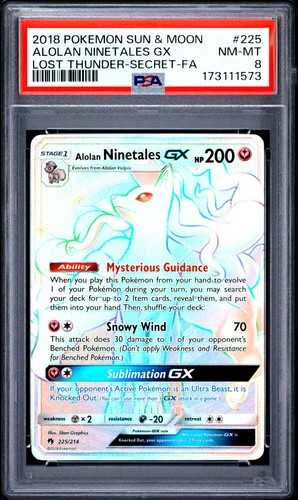 Alolan Ninetales-GX graded PSA 8 for sale on eBay