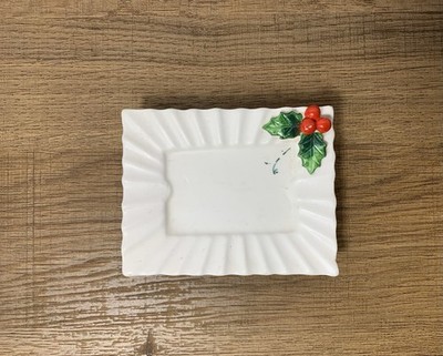 Rare HOLT HOWARD 1959 Vintage CHRISTMAS HOLLY BERRIES Old ASHTRAY TRINKET DISH