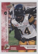 2018 Upper Deck CFL Red 11/150 Abdul Kanneh #71 c6x