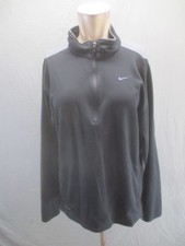 Nike Size M Mens Black 1/2 Zip Long Sleeve Activewear Sphere Dry Pull Over 245