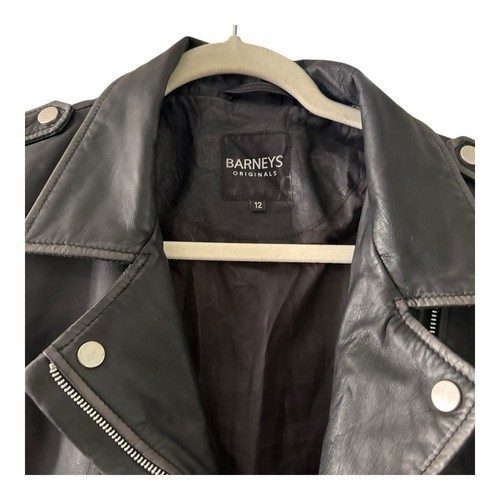 Barneys Originals Jacke Damen 12 Clara Biker Moto echtes Schafsleder schwarz - Bild 4 von 7