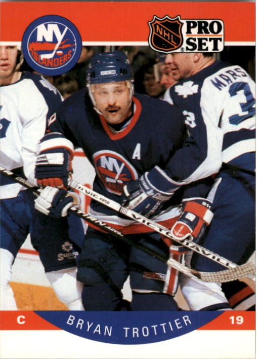 1990-91 Pro Set #192 Bryan Trottier UER/(Finish the season&/not finished) HKY
