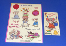 Suzy's Zoo RARE Birthday Stickers