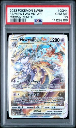 2023 Pokemon Crown Zenith #GG44 Mewtwo Vstar PSA 10