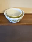 Vintage PYREX Corning Ware 401 & 402 CRAZY DAISY SPRING BLOSSOM BOWLS- Set Of 2