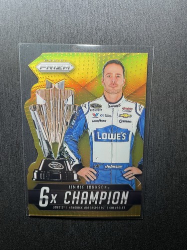 2016 Panini Prizm Jimmie Johnson 6 Times Champion Gold Insert #ed 8/10 NASCAR - Picture 1 of 6