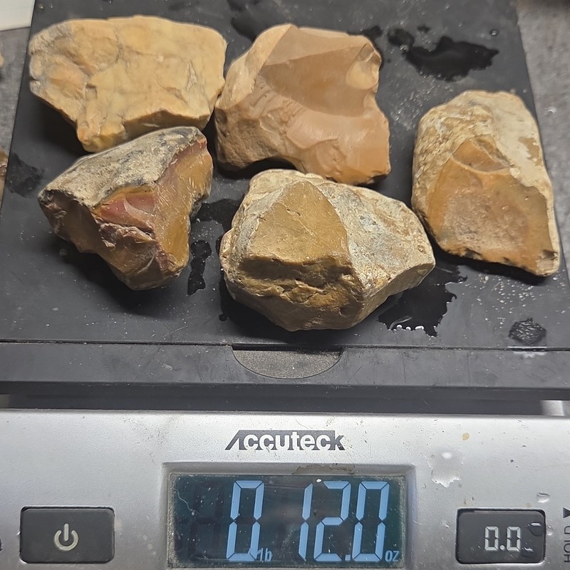 Chert/Jasper Rough Lot, Yellow/Orange Lapidary Cabbing Material, 12oz
