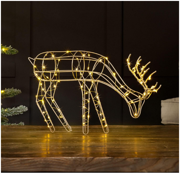 1pc Large Outdoor Christmas Reindeer LED Decoration Set Light Up Deer