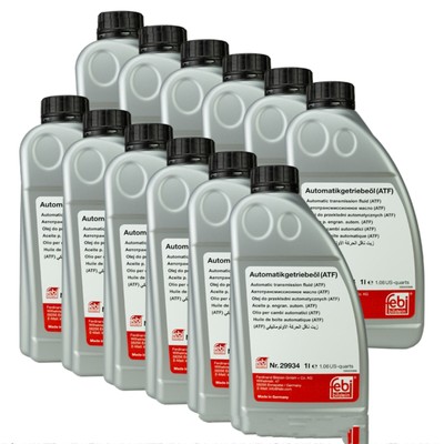 12x FEBI BILSTEIN AUTOMATIC TRANSMISSION OIL TRANSMISSION OIL RED 1L FOR VW BMW KIA MAZDA