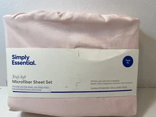 Simply Essential Truly Soft White Microfiber 3 pc. Twin XL Sheet Set Blush Pink