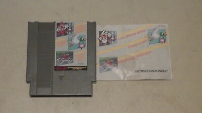 Super Mario Bros. / Duck Hunt / World Class Track Meet NES Cartridge & Manual