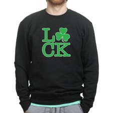 Irish Luck St Patrick Paddys Shamrock Clover Leprechaun Sweatshirt Hoodie Shirt