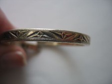 Vintage 12K Gold-Filled Child's Baby Bangle Bracelet Engraved design on 3 sides