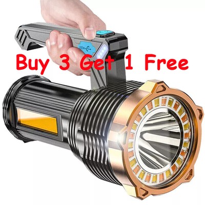 LED Searchlight Portable Rechargeable Spotlight Handheld Flashlight SuperBright~