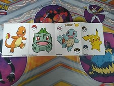 2021 McDonald's Pokemon 25th Anniversary Stickers Charmander Bulbasaur, Lot Read