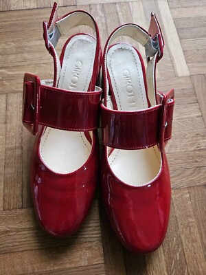 Damen Schuhe Pumps GIROTTI  Rot Lack Gr. 38 -wie Neu TOP Zustand 