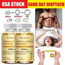 Red Korean Panax Ginseng 1600mg 240 Capsules - Energy/Endurance/Memory/Sex Drive
