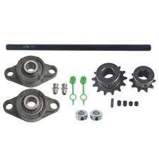 5/8" X 14" Jackshaft Sprockets w/ UCFL203 Pillow Bearings For 35 Chain GoKart