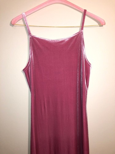 Vintage Jump Apparel Wendye Chaitin Velvet Maxi Dress Pink - Size 4 - Picture 6 of 7