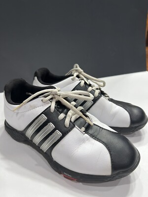 ADIDAS ADIWEAR TRAXION Men's Golf Shoes EVG 791003 White/Black Leather Size  3 | eBay