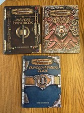 Lot of 3 Core Rulebook D D 3.0: Monster Manual, Dungeon Master, Players Handbook