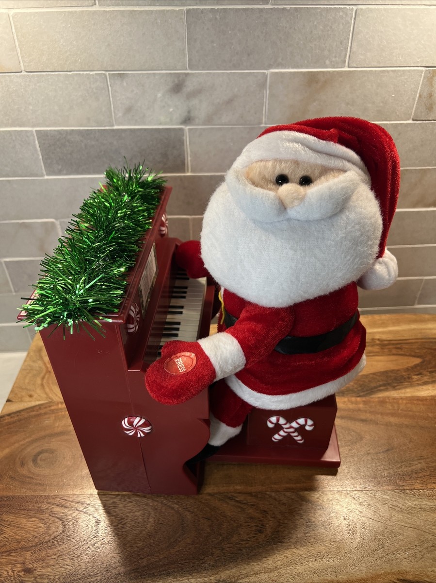 Animated Piano Playing Santa Claus Christmas Holiday Decorations