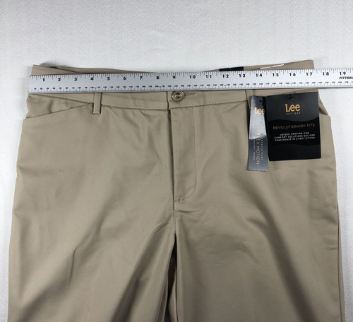 Lee Flex Motion Damenhose Hose Größe 18 lang khaki Stretch mittelhoch Freizeit neu mit Etikett - Bild 10 von 16
