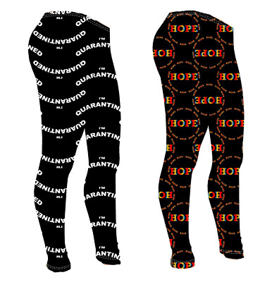 Kids / Girls I'm Quarantined Quarantine Hope Print Leggings Size 5 -12 Years