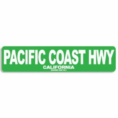 Pacific Coast Hwy PCH 18 in x 4 in Aluminum Street Sign