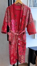 Vintage Cotton Patchwork Kantha Jacket japanese Kimono Style Quilted Kantha Robe