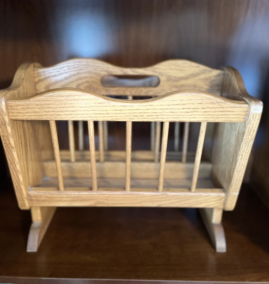 Revista Mid Century Roble Macizo Estantería Excelente Estado Madera Doble Cara Foto 4 de 4