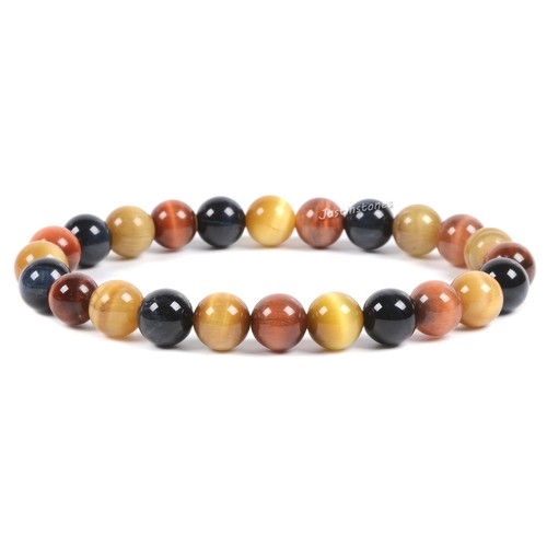 8mm Fashion round gemstone beads stretchable bracelet 7" - Picture 104 of 286