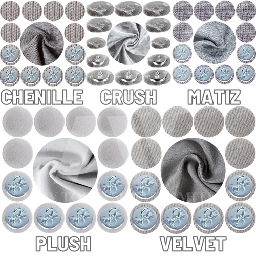 Covered Buttons Hoop Back Upholstery Fabric Button For Headboards Sofas 30L/18mm - Picture 15 of 71