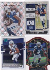 Michael Pittman Jr. 4 Card Lot. 2 Rookies. 2 Parallels