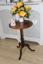 Quality Rosewood Coromandel Round Side Tripod Table, Occasional Table,