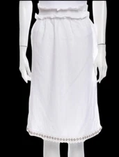 MISA Los Angeles Skirt Womens Small Linen Blend Stretch Minimalist Boho Lace USA