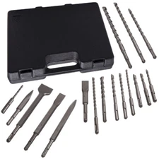 17pcs Rotary Hammer Drill Bits Set Chisel Masonry Hole Tool for SDS Plus