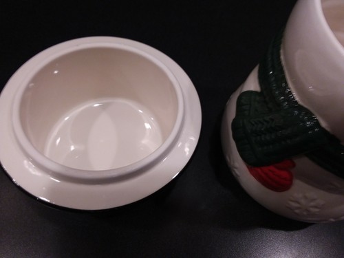 Yankee Candle SNOWMAN Jar Candle Holder Medium / Large COOKIE JAR NIB RETIRED - Picture 8 of 10