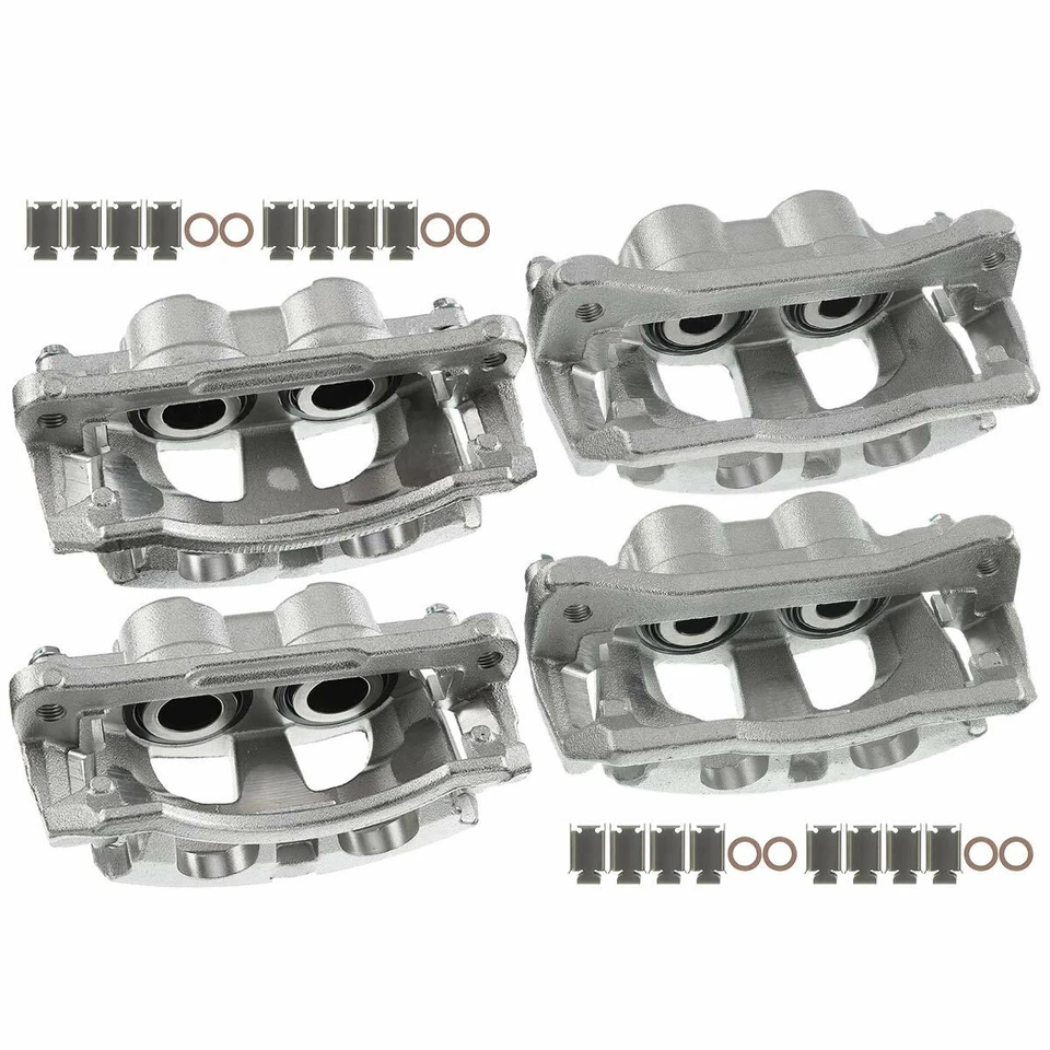 4 件制动卡钳带支架适用于道奇 Ram 2500 3500 2009 - 2018 前后 — 第 2/4 张图片