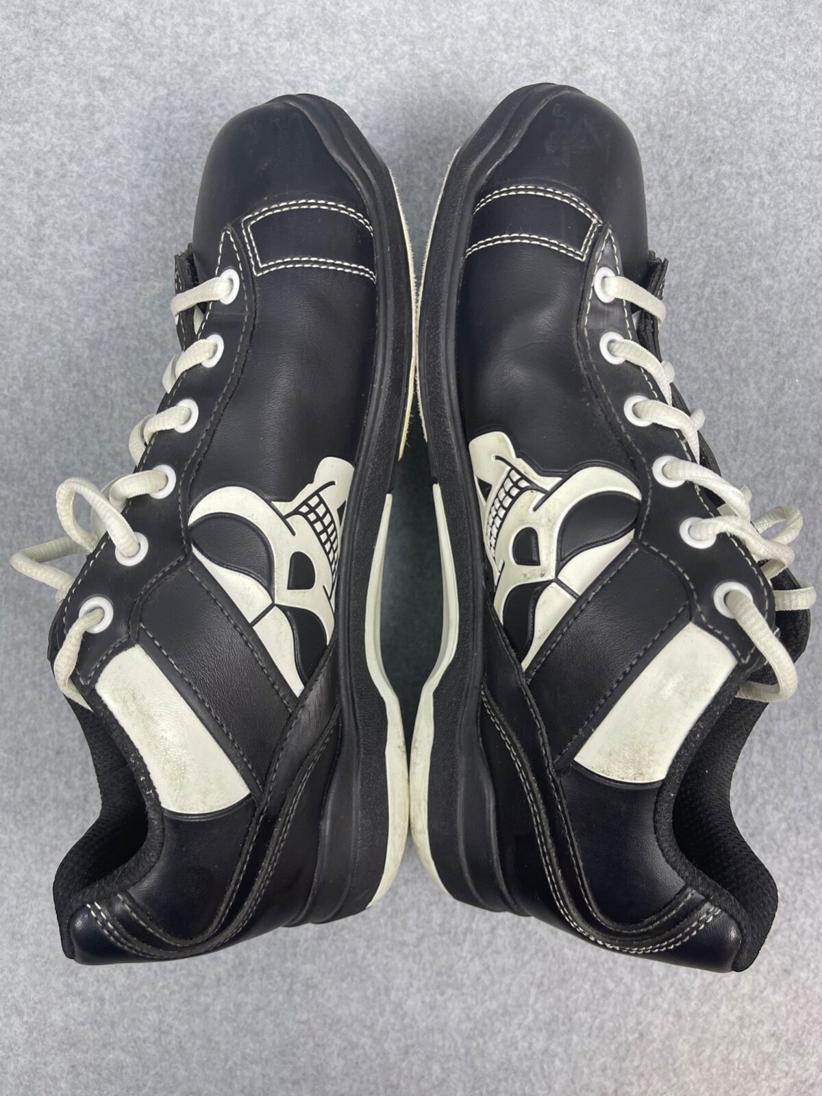 Etonic Skull Mens Size 7.5 Black Athletic Low Top Bowling Shoes EBMD