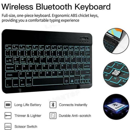 For Lenovo Tab M10 HD 2nd TB-X306F 10.1" Wireless Keyboard Mouse Flip Case Cover - Picture 10 of 40