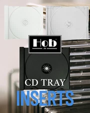 Replacement Tray Inserts For CD Jewel Case Tray Black Clear White