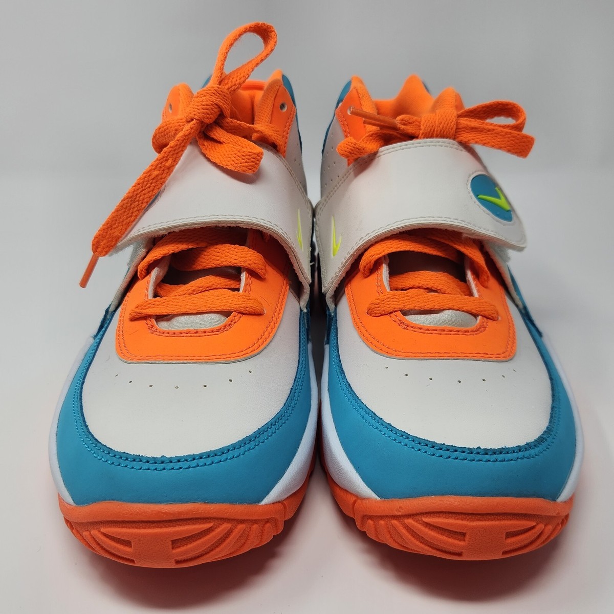 Nike Air Mission White Blue Orange Training Shoes Size 6.5Y
