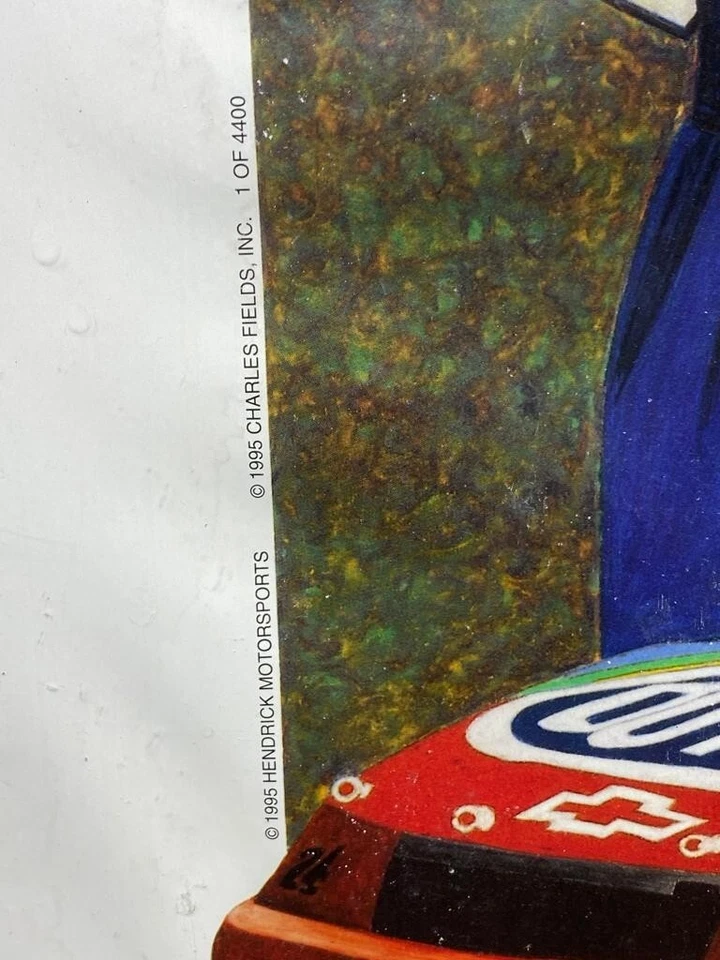 Póster inaugural Brickyard 400 1994 ganador Jeff Gordon coleccionista raro Foto 3 de 4
