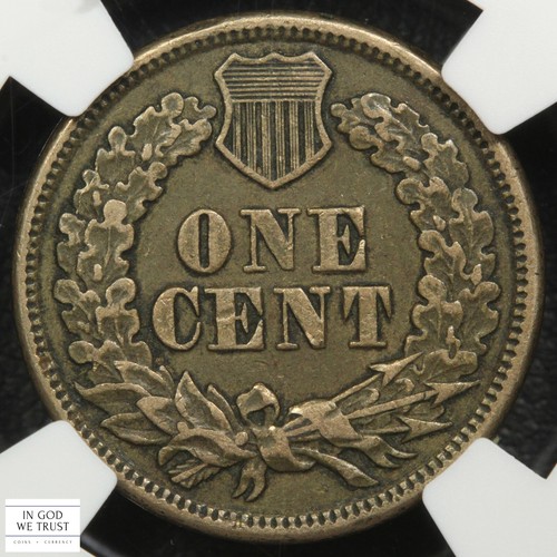 1863 Copper-Nickel Indian Head Cent 1C NGC XF 40 - Picture 4 of 5