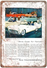 Vintage 1956 Ford Thunderbird Ad Retro Look Metal Sign A6921 Vintage 1956 Ford Thunderbird Ad Retro Look Metal Sign A6921