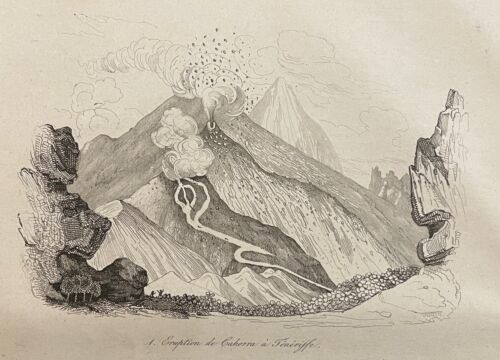 Spanien Skärgard. von Kanaren Rash Von Cahorra Lithografie Von 1835 Teneriffa - Bild 1 von 3