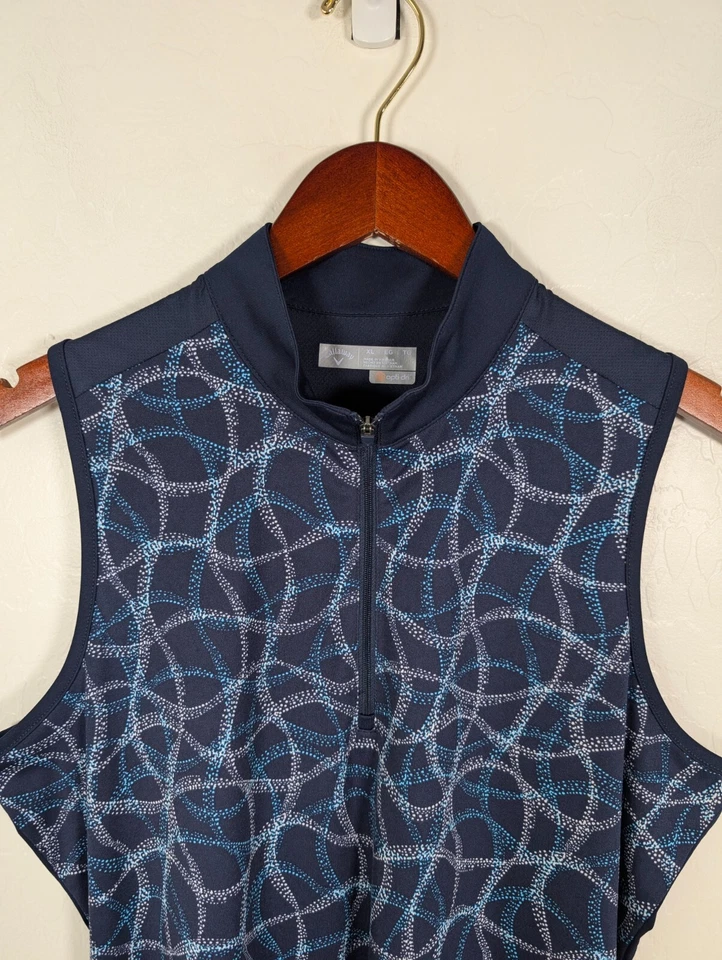 Top Callaway para mujer XL azul sin mangas 1/4 cremallera golf tenis pickleball elástico Foto 4 de 4