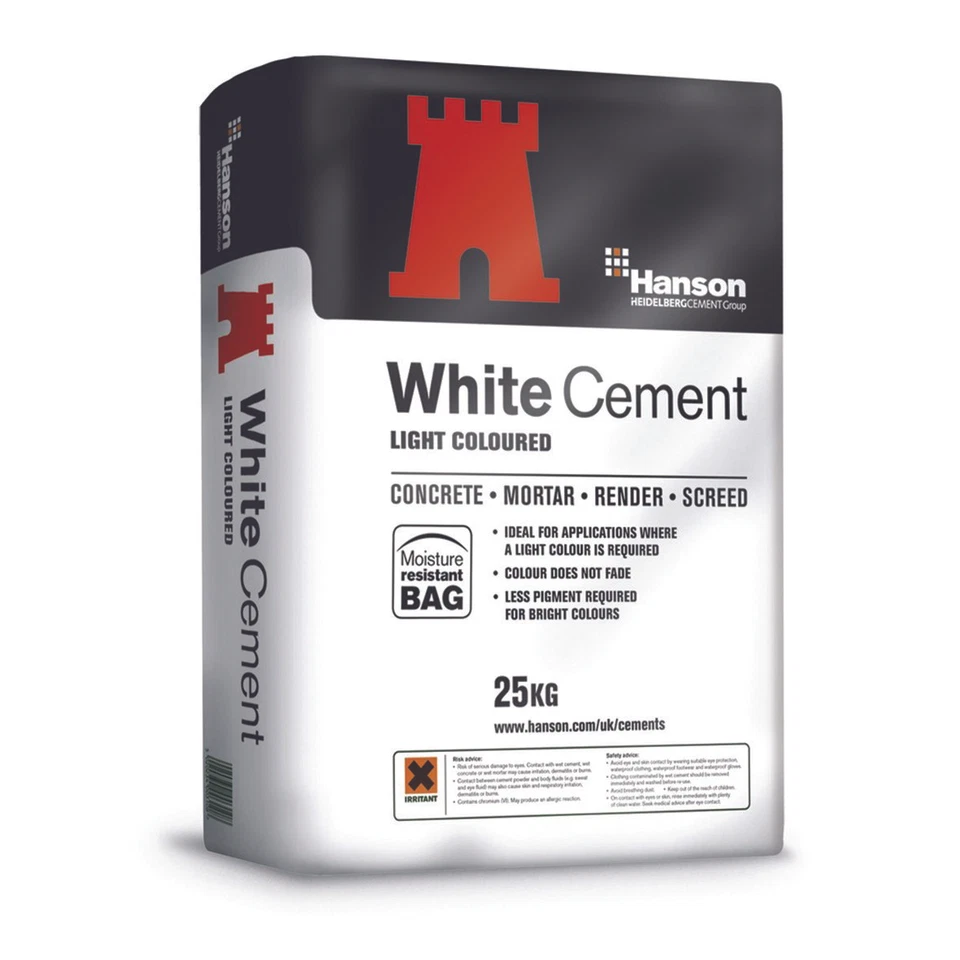 25KG HANSON WHITE CEMENT SNOWCRETE HIGH PERFORMANCE