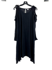 Old Navy Women's Black Long Sleeve Cold Shoulder Flowy Lined Dress Size XXL